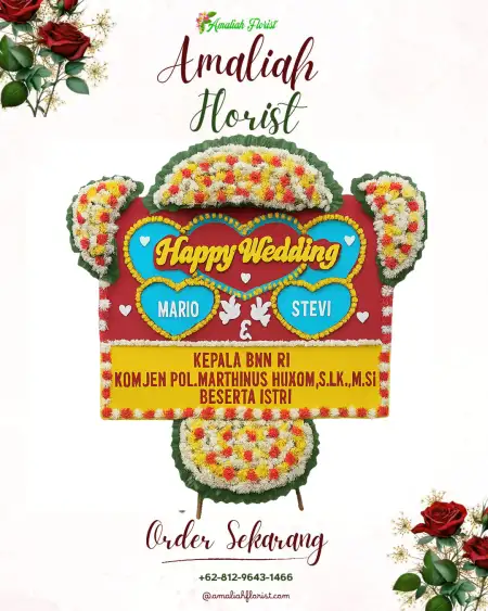 Papan Bunga Pernikahan Sidomukti